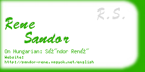 rene sandor business card